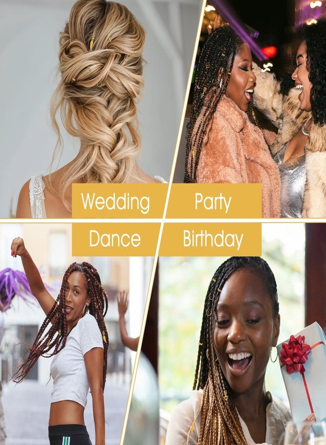 Tyqour 58 Pcs Gold Hair Cuffs for Braids Accessories, Loc Jewelry for Dreadlocks, Adjustable Hair Jewelry for Braids Decorations for Men Women - Image 4